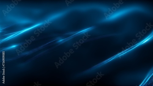 Abstract Pattern with Black and Blue Futuristic Technology Nodes on Background 