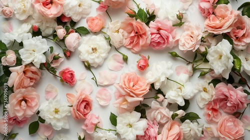 background of flowers roses, simple rococo style sophisticated and elegant