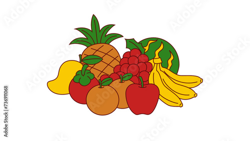 illustration of fruits