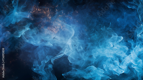 blue smoke fire background