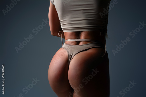 Fotografija Sexy female ass in black panties