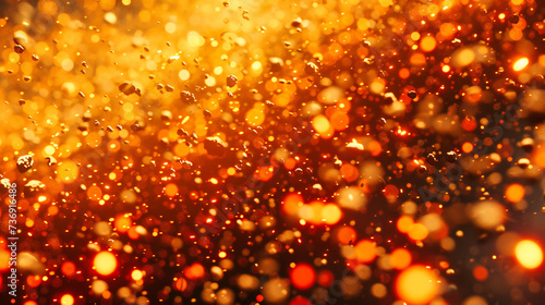 Golden Splendor: A Magical Bokeh Background of Sparkling Gold, Creating a Dreamy Atmosphere of Festive Elegance