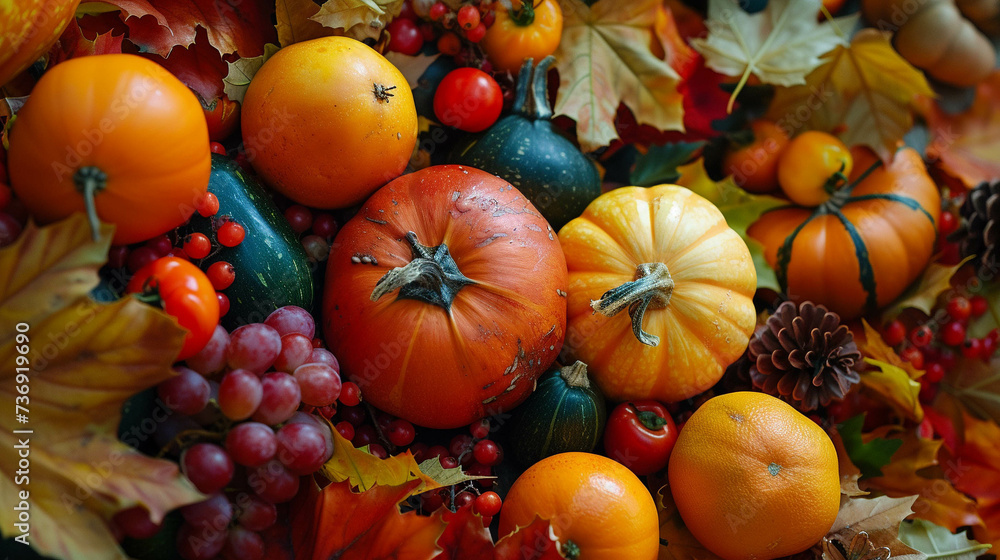Autumn harvest and Thanksgiving preparations