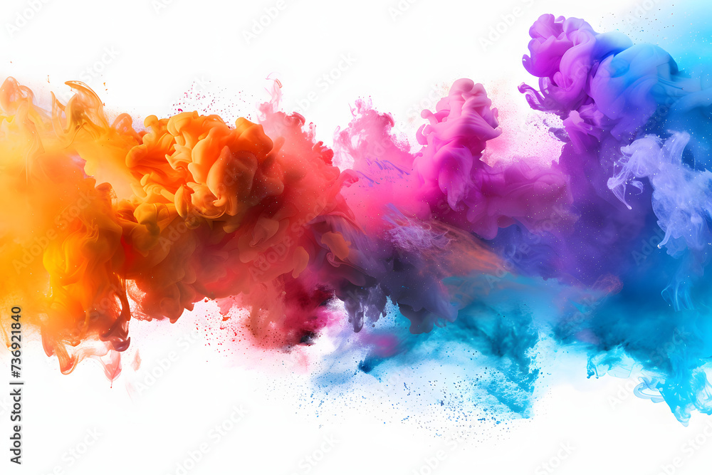 Vibrant Paint Splashes Background with Colorful Artistic Elements