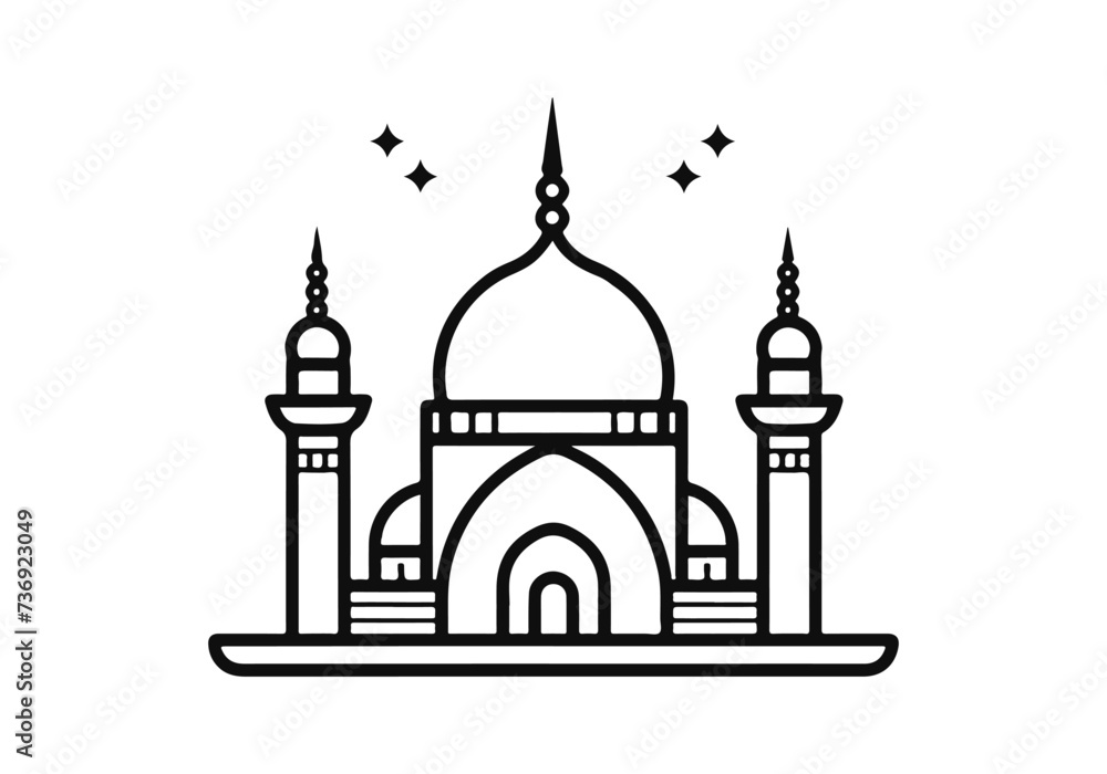 Set of Mosque Icon illustration