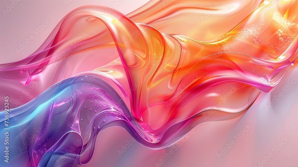 colorful glass dynamic curve background - obrazy, fototapety, plakaty 