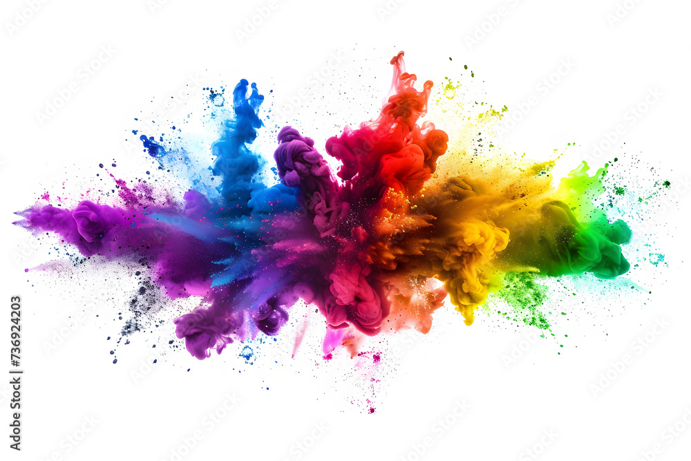 Vibrant Paint Splashes Background with Colorful Artistic Elements