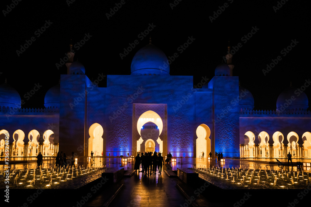 Night Sheikh Zayed Grand Mosque,Abu Dhabi, UAE