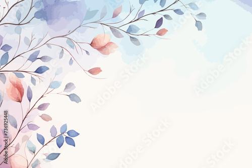a watercolor painting of a tree branch with leaves