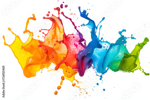 Vibrant Paint Splashes Background with Colorful Artistic Elements