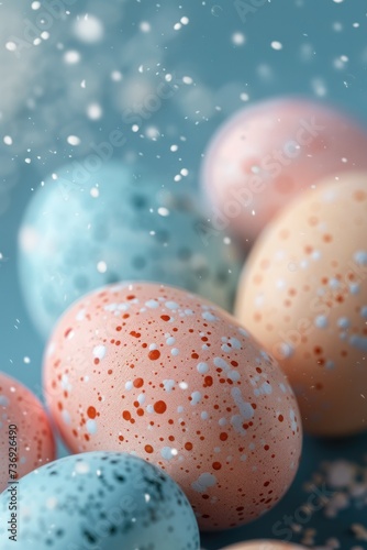 A Group of Colorful Eggs Sitting on Top of a Table