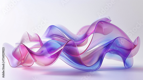 3d purple and pink glass sculpture