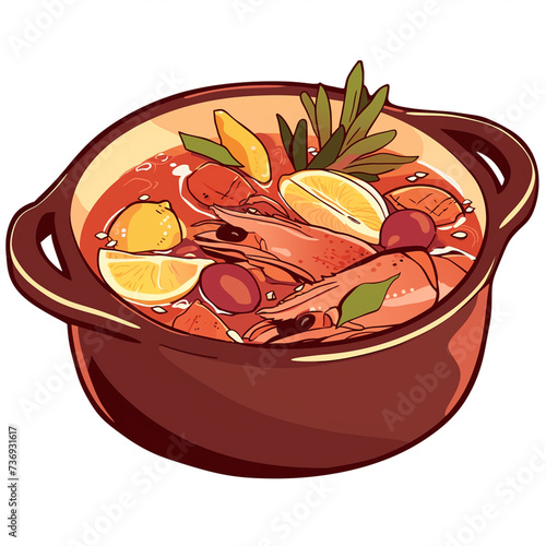 sea food in a pot