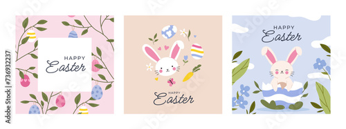 Happy Easter Set of banners