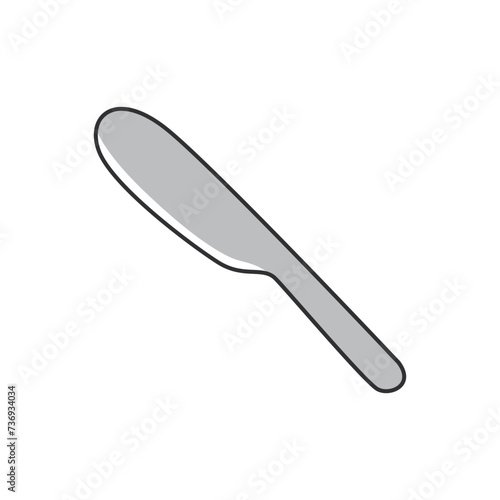 butter knife utensil cutlery icon vector illustration design