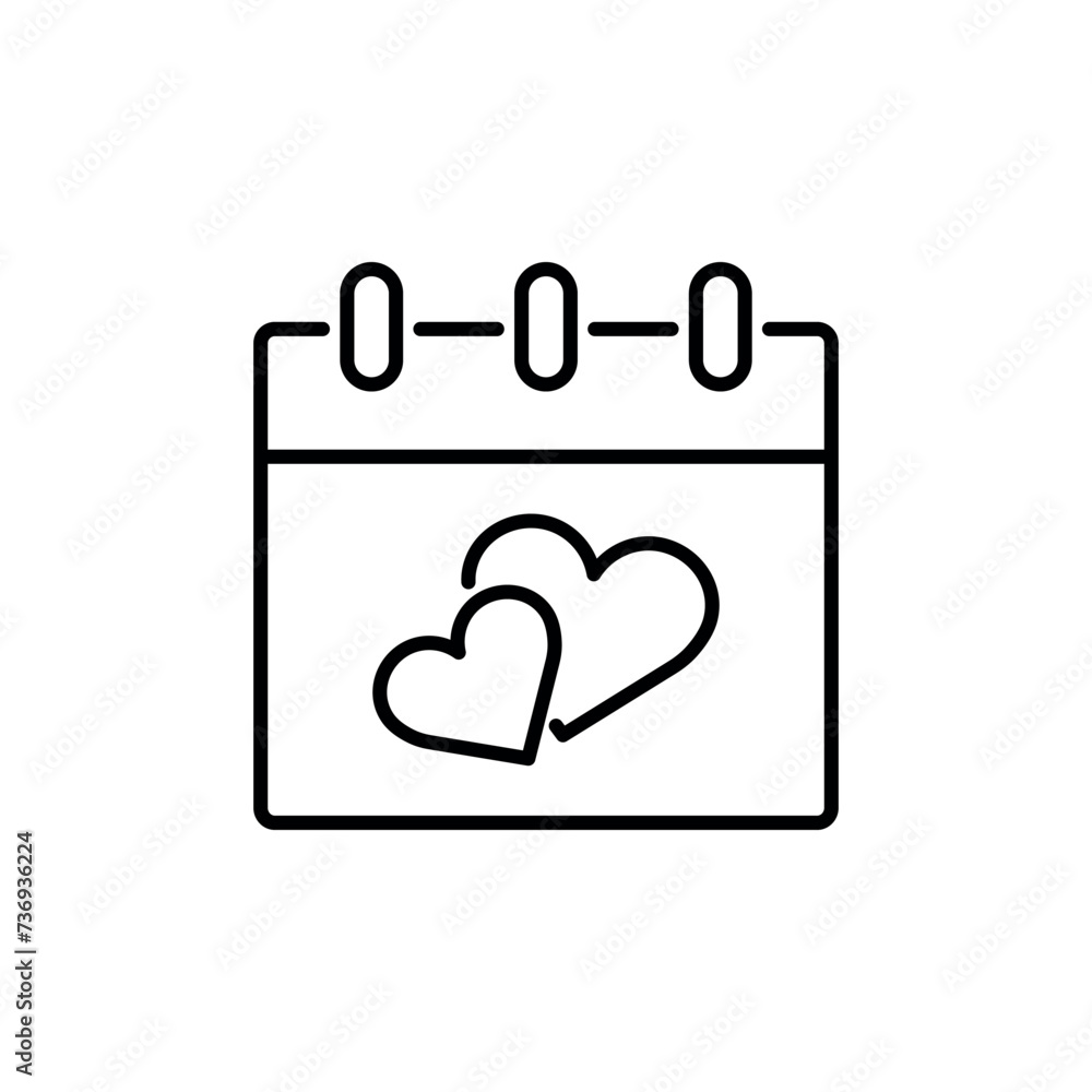 Calendar heart icon vector illustration. Valentine day on isolated background. Calendar date concept. Calendar heart icon vector illustration. Valentine day on isolated background. Calendar date concept.
