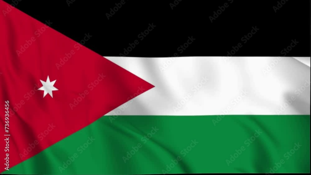 Jordan Waving Flag, Jordan Flag, Flag of Jordan Waving Animation, Jordan Flag 4K Footage Jordan Waving Flag, Jordan Flag, Flag of Jordan Waving Animation, Jordan Flag 4K Footage