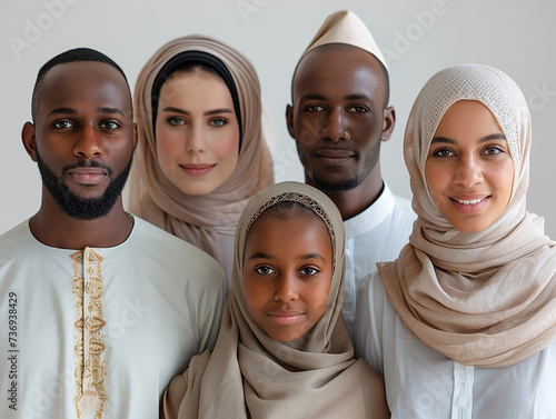 famiglia felice di diverse etnie , mono genitore, papà e mamma di diversa età ed etnia,  photo
