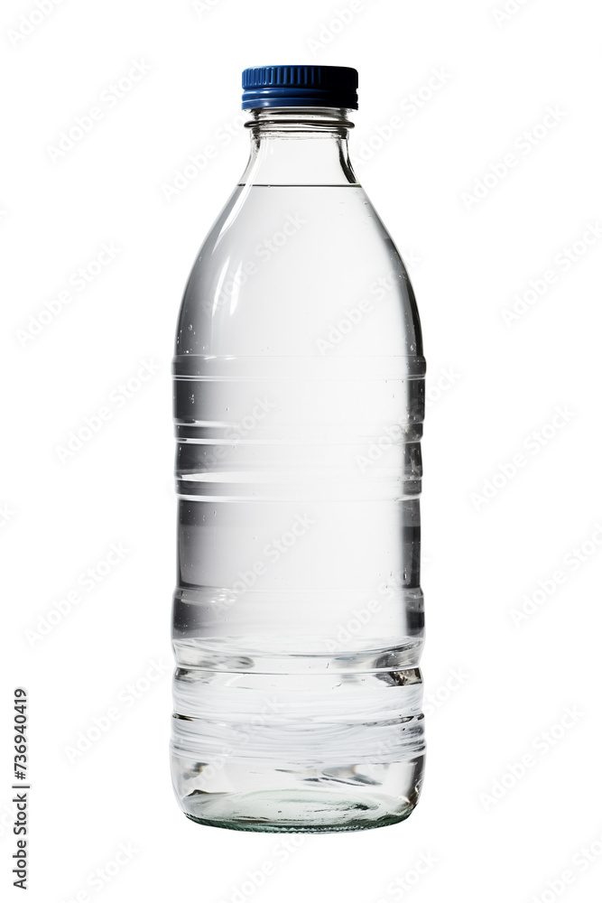 Empty plastic water bottle on white background Empty plastic water bottle on white background