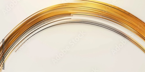Simple gold arc with black lines.