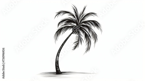 A drawing of a palm tree