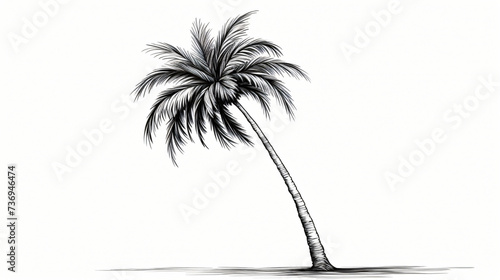 A drawing of a palm tree © Natia