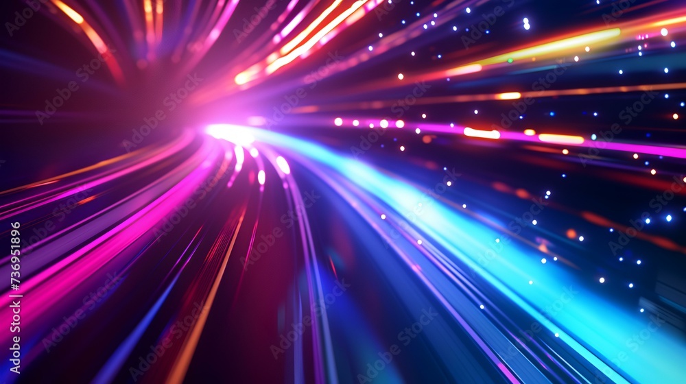 Digital colorful bright lines abstract graphic Digital colorful bright lines abstract graphic