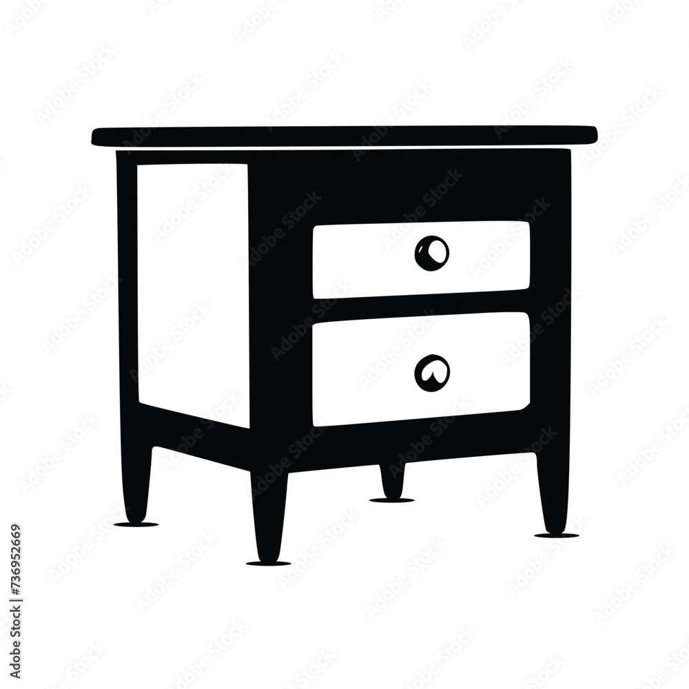 Bedside Table vector Bedside Table vector