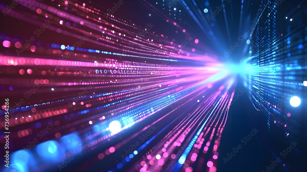 Naklejka premium background with lots spots, big data, technology