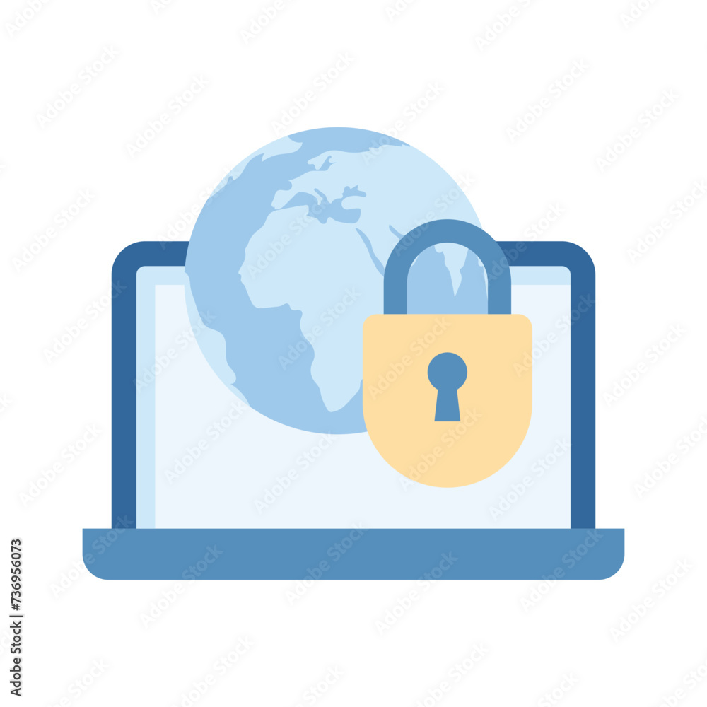 Modern and unique cyber security flat icon ready to use Modern and unique cyber security flat icon ready to use