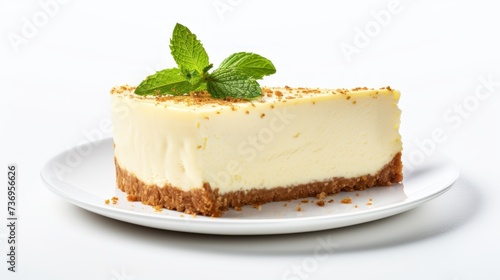 Mule cheesecake isolated on a white background