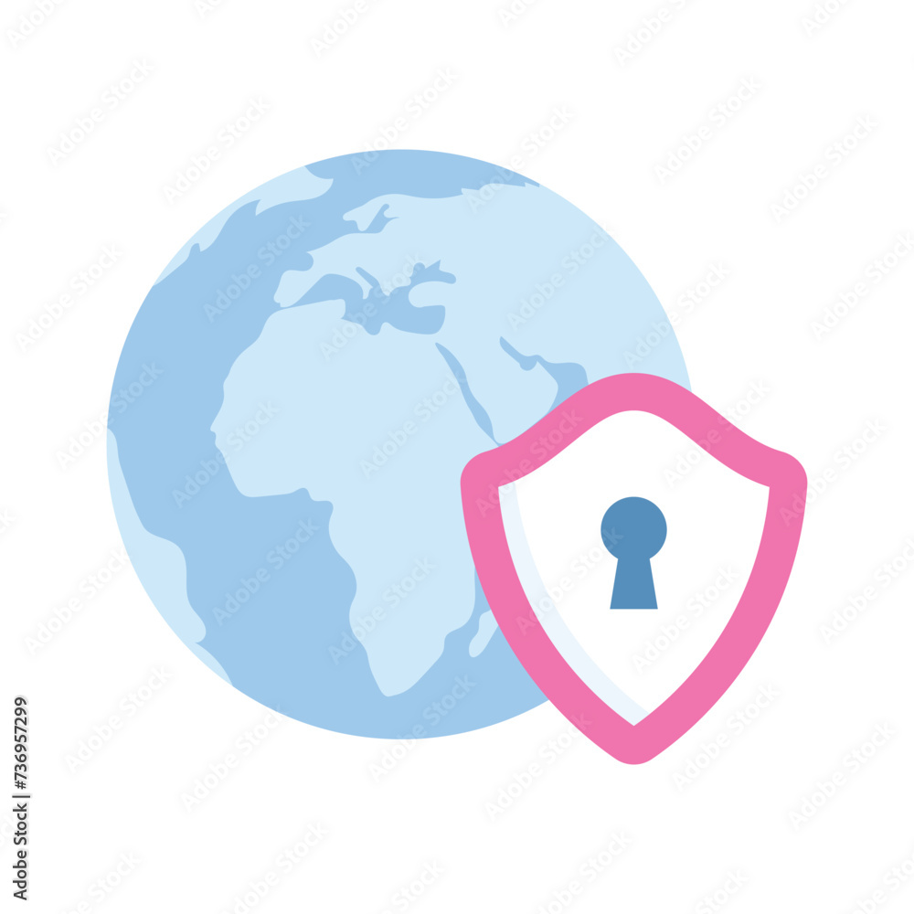 Check this carefully designed global protection icon in flat style Check this carefully designed global protection icon in flat style
