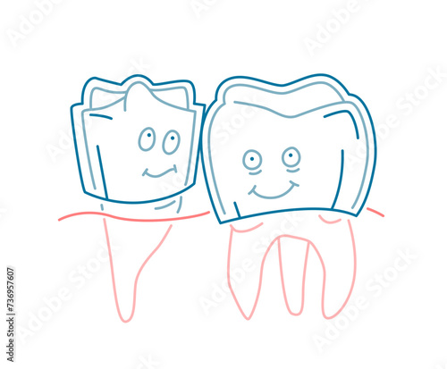 Orthodontic silicone trainer. Invisible braces aligner, retainer.