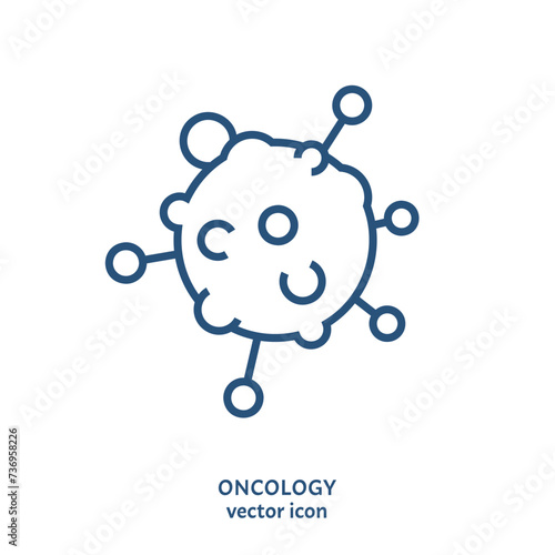 Oncology linear pictogram. Branch of medicine symbol.