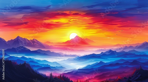 Dramatic Sunset Behind the Peak © MAY