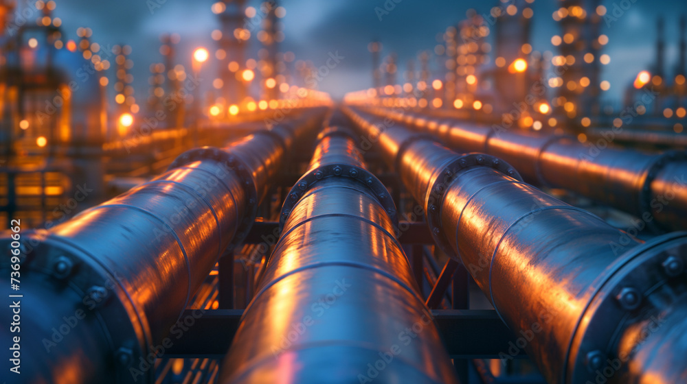 Large Industrial Pipe in Factory Large Industrial Pipe in Factory