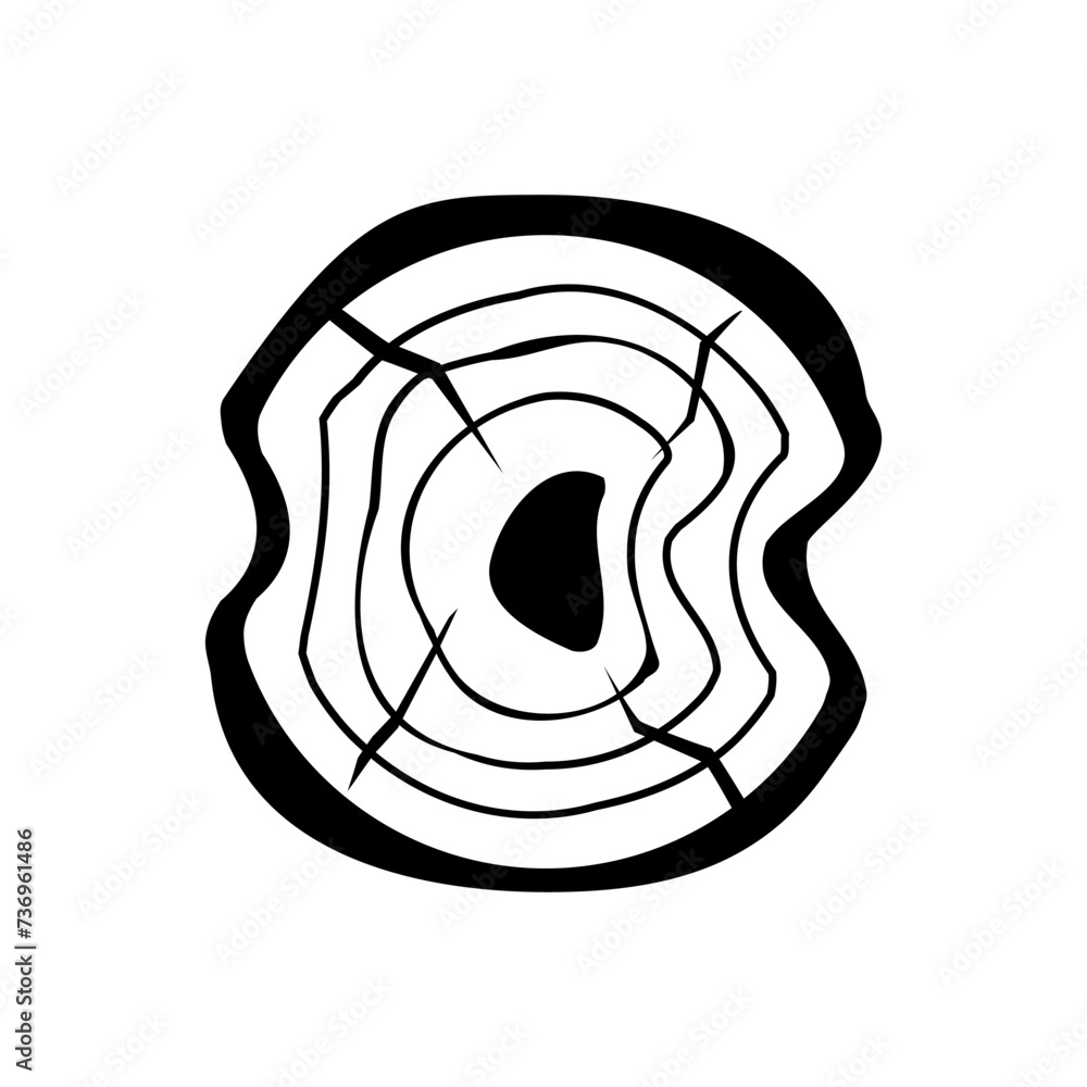 Wood Slice icon vector. Wood Rings illustration sign. Tree symbol. Sawmill logo. Wood Slice icon vector. Wood Rings illustration sign. Tree symbol. Sawmill logo.