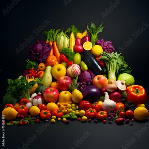 Fruits and vegetables background. Healthy food concept. Vegetables and fruits.