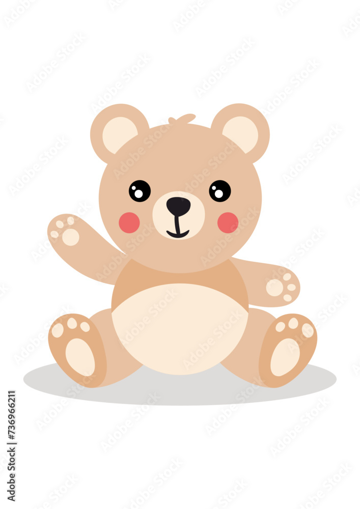 Adorable teddy bear isolated on white Adorable teddy bear isolated on white