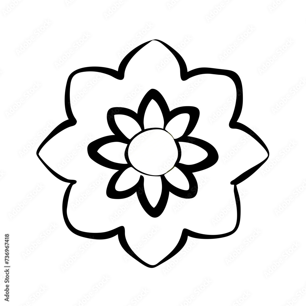 Mandala icon, blending intricate patterns and symmetrical geometry to evoke serenity and balance, Mandala icon, Mandala vector