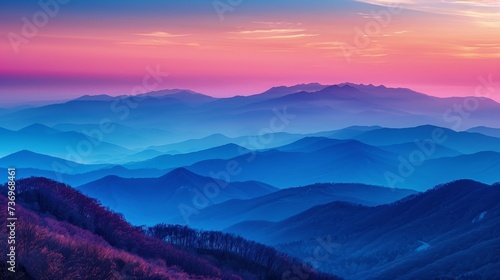Mountain Range Gradient Skyline © MAY