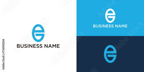 Initial letter ge or e,g logo vector design templates photo