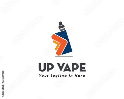 arrow up move vapor tool brand product logo design template illustration inspiration