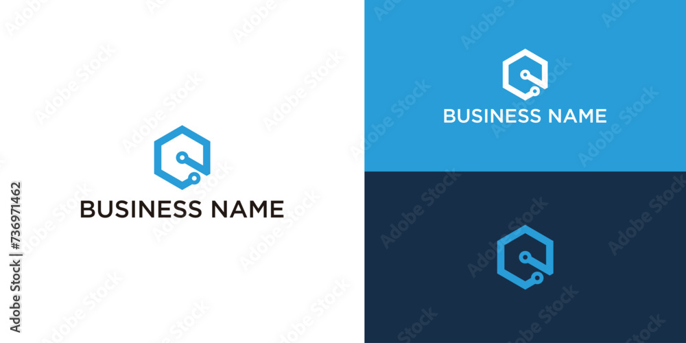 letter E hexagon logo design letter E hexagon logo design