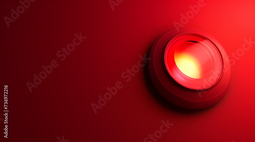 Fire alarm detector, strobe light. Creative Banner photo