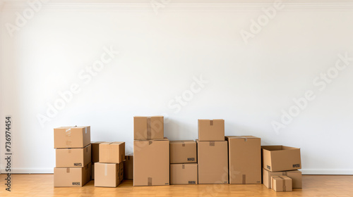 A row of cardboard boxes © Natia