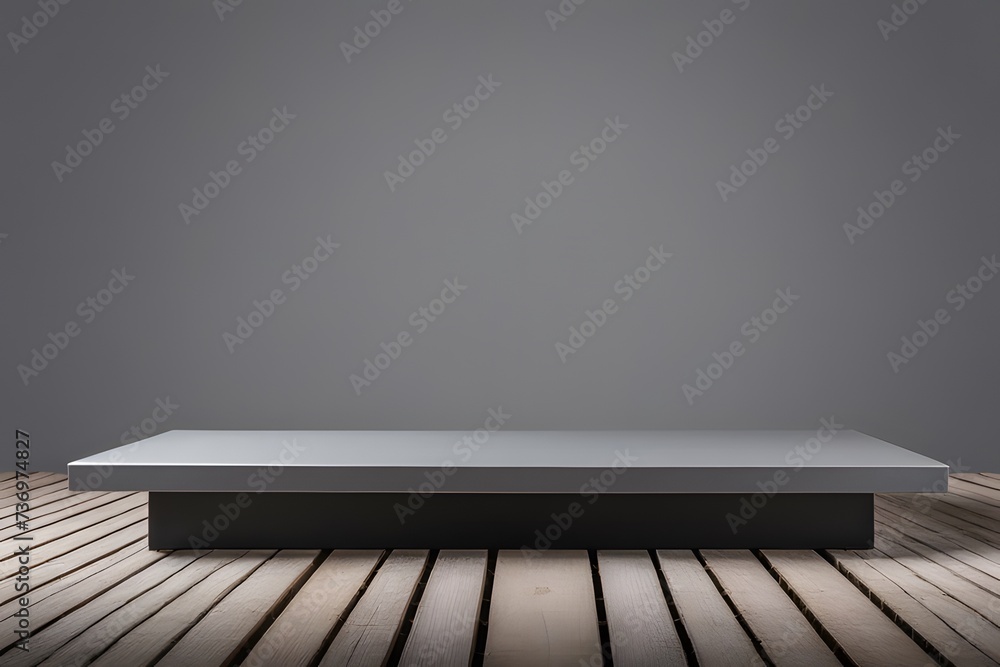empty room with wooden floor with photography platform empty room with wooden floor with photography platform