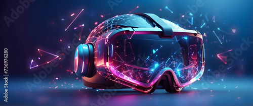 futuristic virtual reality headset