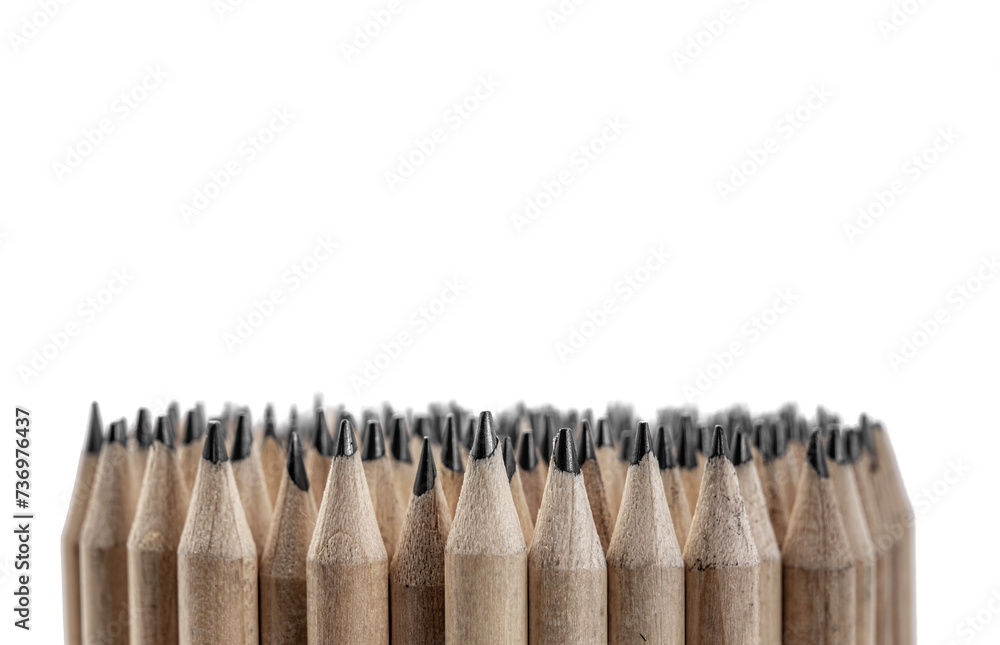 Group of sharpen wooden pencils on white background Group of sharpen wooden pencils on white background