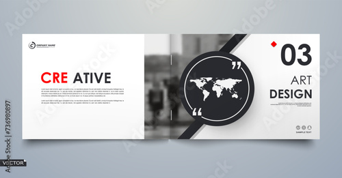 Abstract white a4 brochure cover design. Fancy info banner frame. Modern ad flyer text. Annual report binder. Title sheet model set. Fancy vector front page. City font blurb art. Red line figure